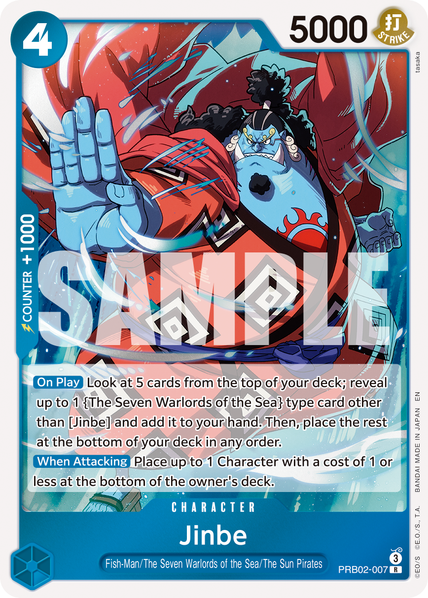 Jinbe - PRB02-007 PRB02-007, the R printing from PRB-02 of the One Piece Card Game