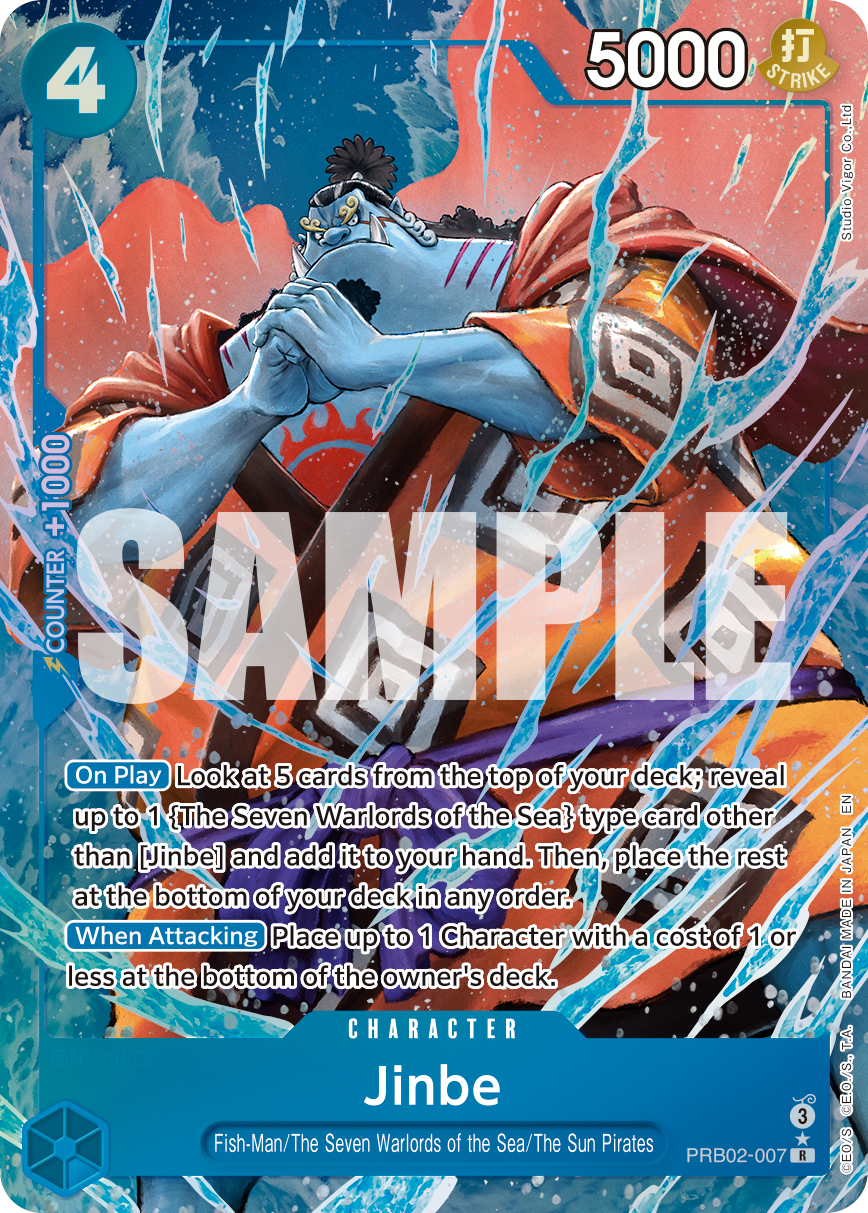 Jinbe - PRB02-007 PRB02-007, the R printing from PRB-02 of the One Piece Card Game