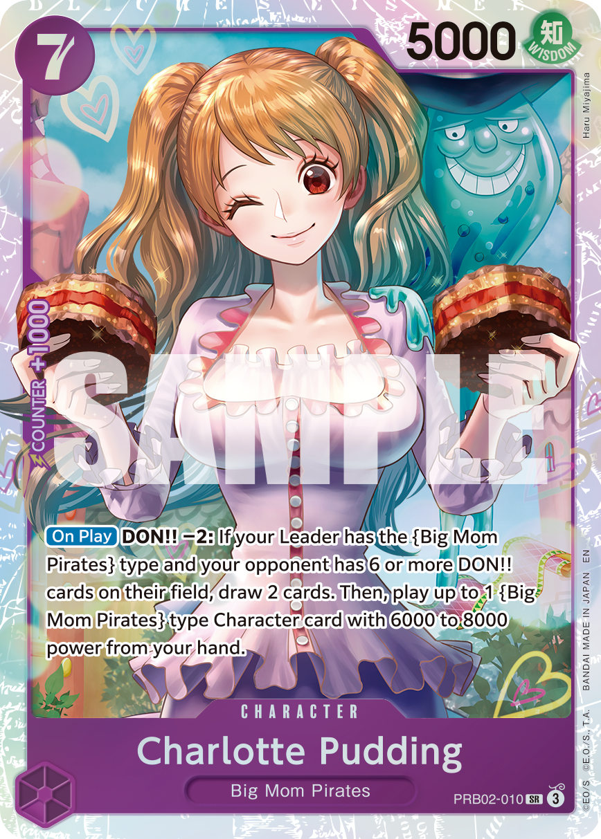 Charlotte Pudding - PRB02-010 PRB02-010, the SR printing from PRB-02 of the One Piece Card Game