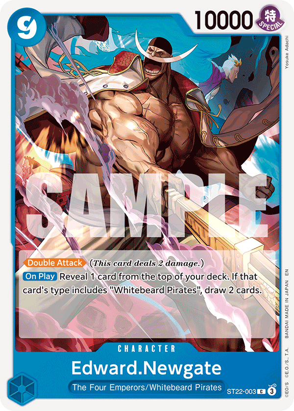 Edward.Newgate ST22-003, the C printing from ST-22 of the One Piece Card Game