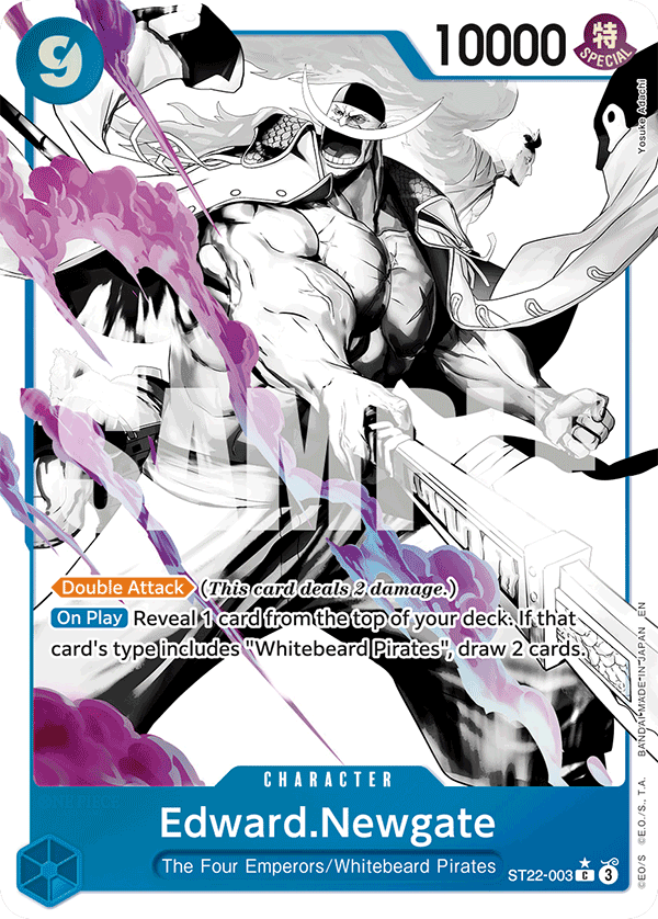 Edward.Newgate ST22-003, the C printing from ST-22 of the One Piece Card Game