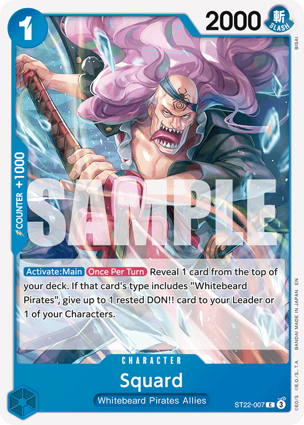 Squard ST22-007, the C printing from ST-22 of the One Piece Card Game