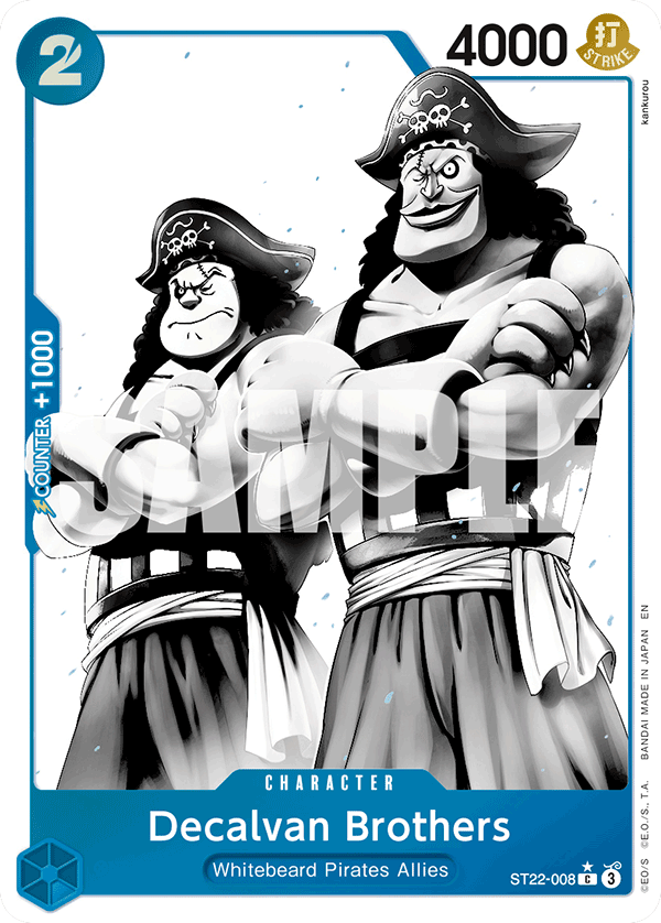 Decalvan Brothers ST22-008, the C printing from ST-22 of the One Piece Card Game