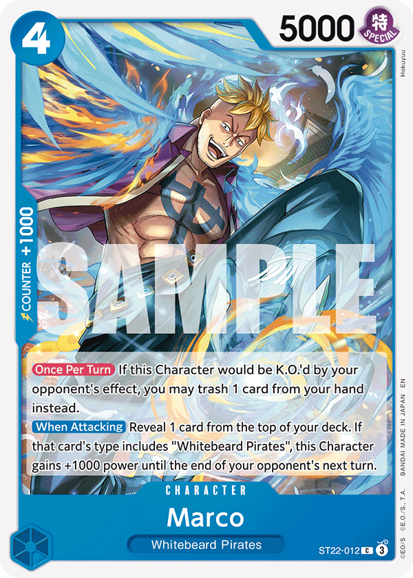 Marco ST22-012, the C printing from ST-22 of the One Piece Card Game