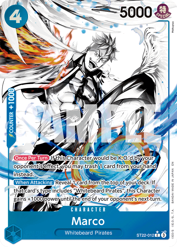 Marco ST22-012, the C printing from ST-22 of the One Piece Card Game