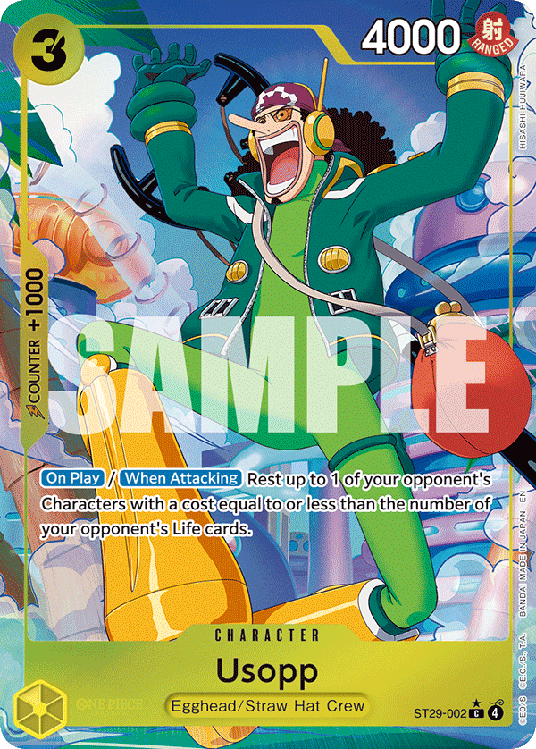 Usopp ST29-002, the C printing from ST-29 of the One Piece Card Game