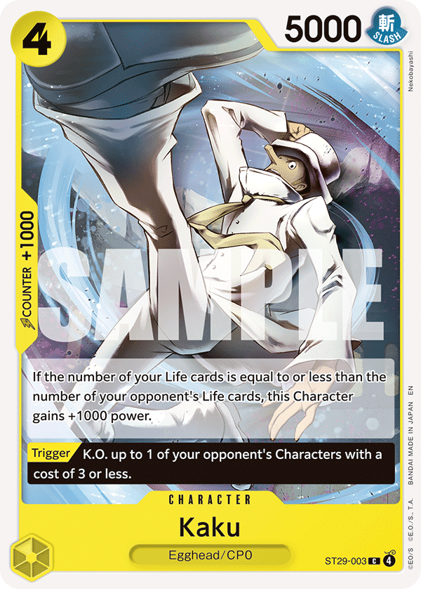 Kaku ST29-003, the C printing from ST-29 of the One Piece Card Game
