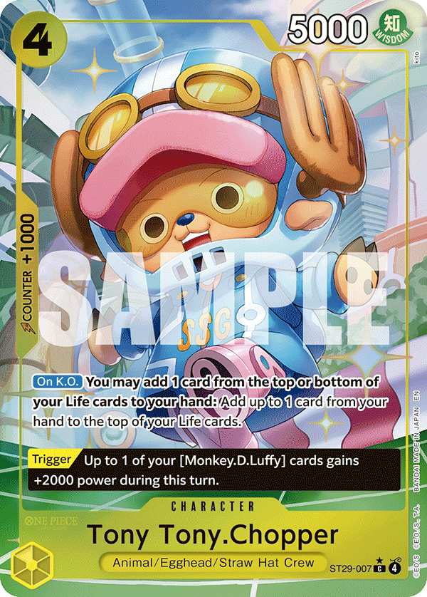 Tony Tony.Chopper ST29-007, the C printing from ST-29 of the One Piece Card Game