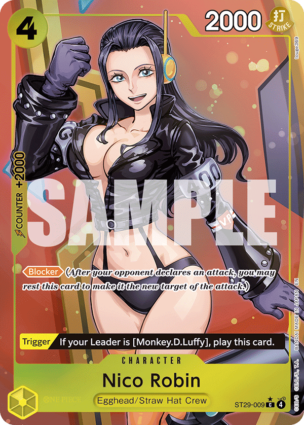 Nico Robin ST29-009, the C printing from ST-29 of the One Piece Card Game