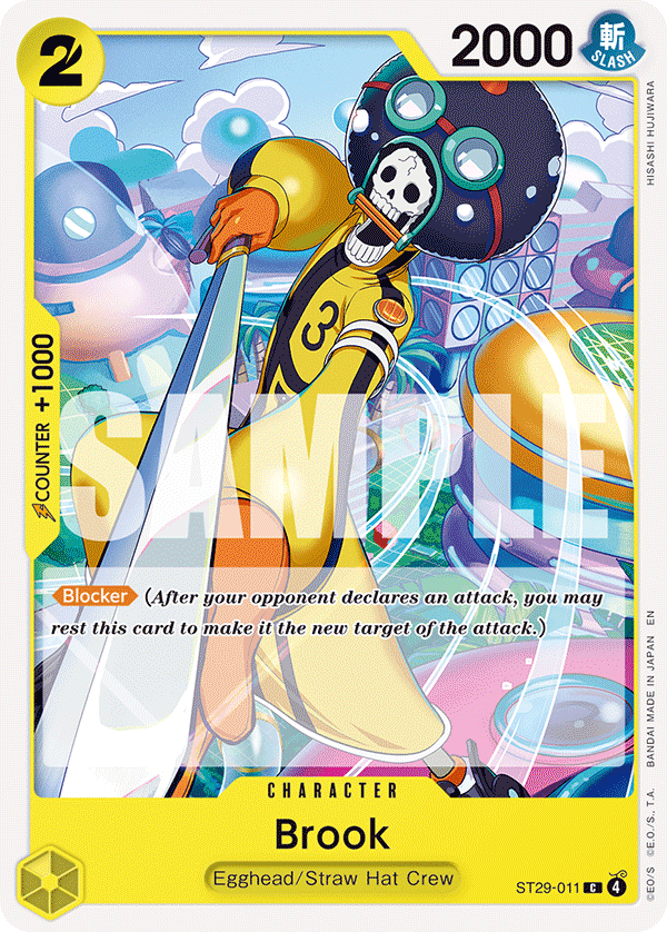 Brook ST29-011, the C printing from ST-29 of the One Piece Card Game