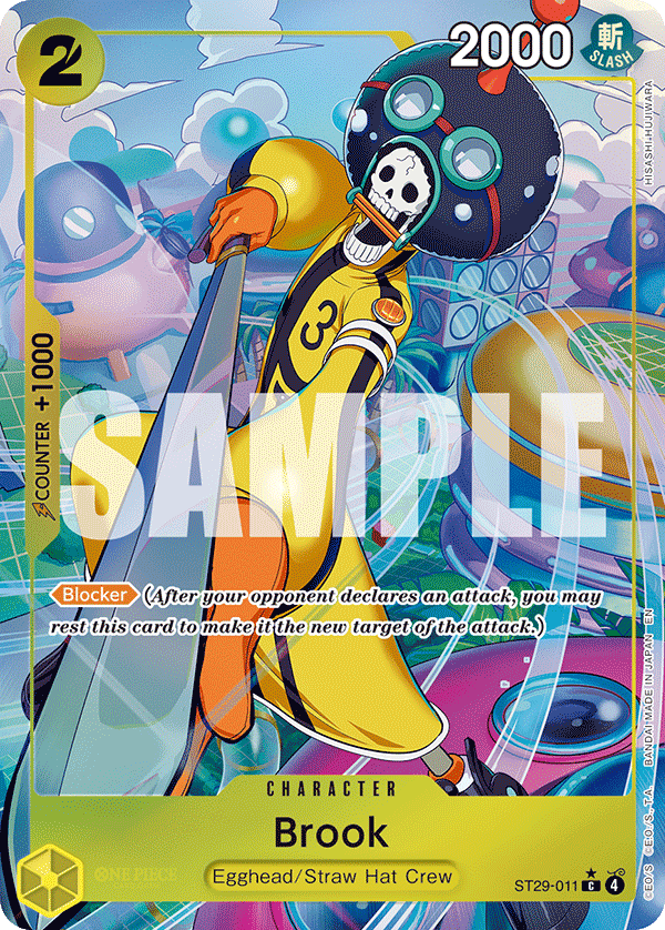 Brook ST29-011, the C printing from ST-29 of the One Piece Card Game