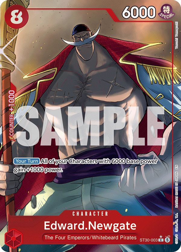 Edward.Newgate ST30-003, the C printing from ST-30 of the One Piece Card Game