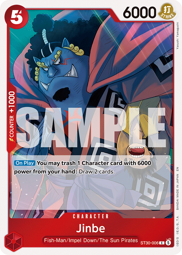 Jinbe ST30-006, the C printing from ST-30 of the One Piece Card Game