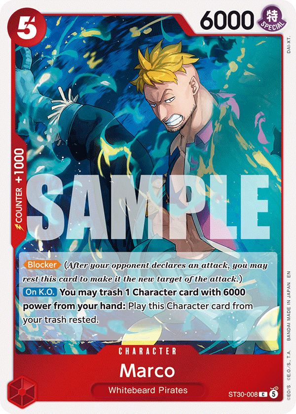 Marco ST30-008, the C printing from ST-30 of the One Piece Card Game