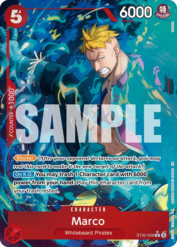 Marco ST30-008, the C printing from ST-30 of the One Piece Card Game