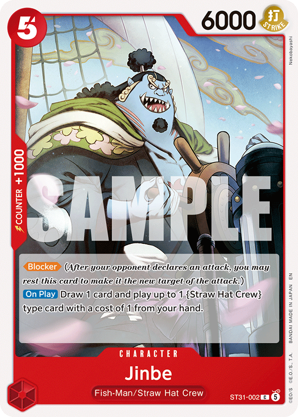Jinbe ST31-002, the C printing from ST-31 of the One Piece Card Game