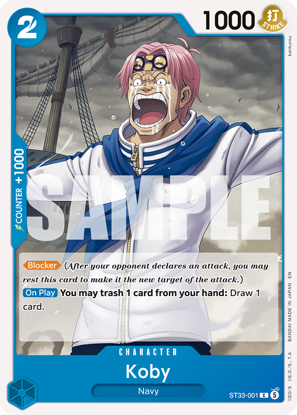 Koby ST33-001, the C printing from ST-33 of the One Piece Card Game