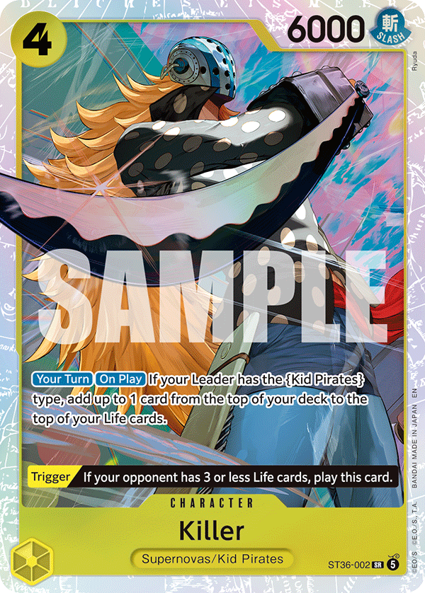 Killer ST36-002, the SR printing from ST-36 of the One Piece Card Game