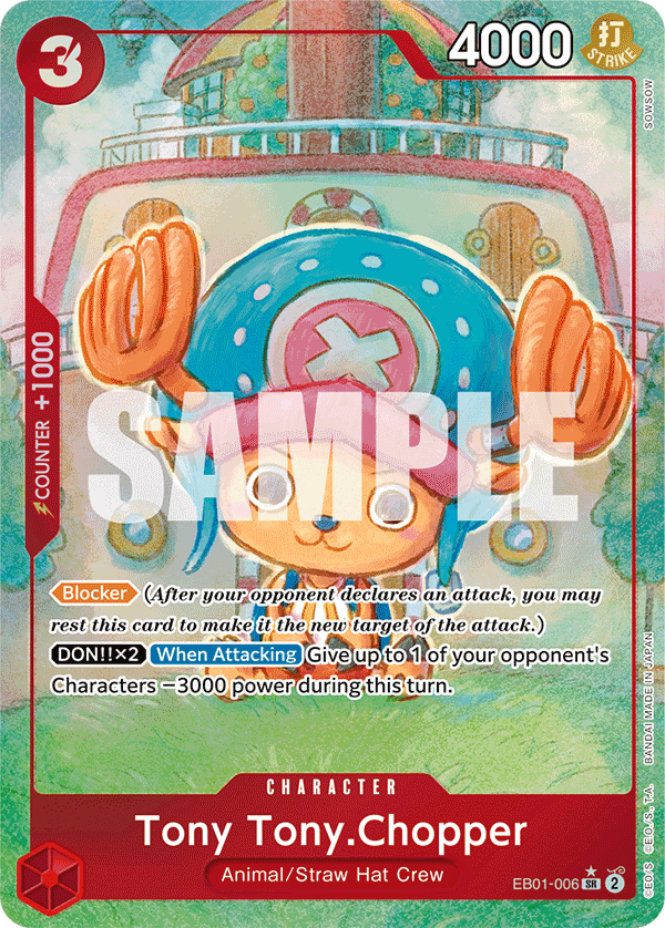 Tony Tony.Chopper EB01-006, the SR printing from EB-01 of the One Piece Card Game