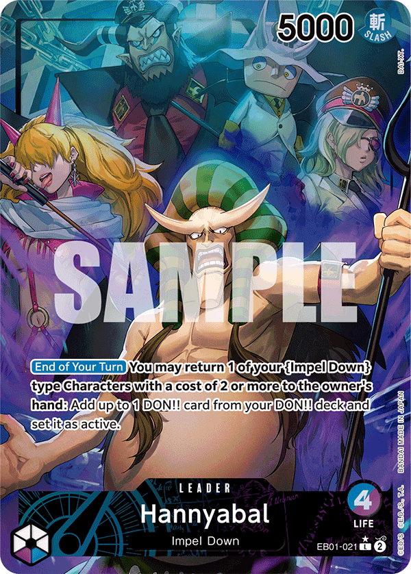 Hannyabal EB01-021, the L printing from EB-01 of the One Piece Card Game
