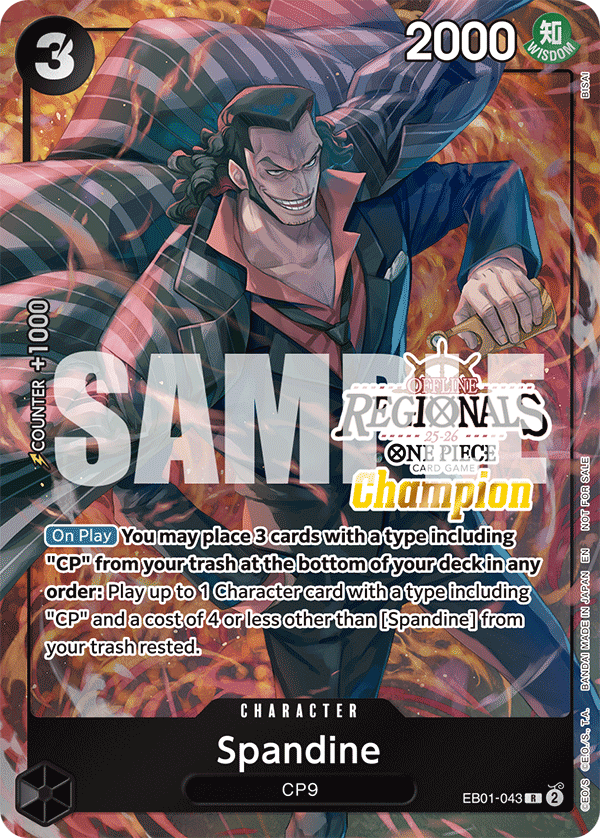 Spandine EB01-043, the R printing from EB-01 of the One Piece Card Game