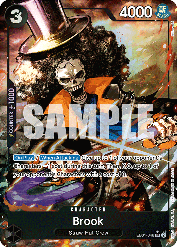 Brook EB01-046, the SR printing from EB-01 of the One Piece Card Game