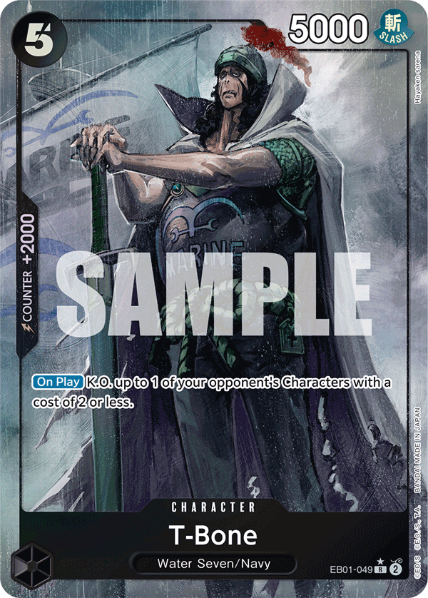 T-Bone EB01-049, the R printing from EB-01 of the One Piece Card Game