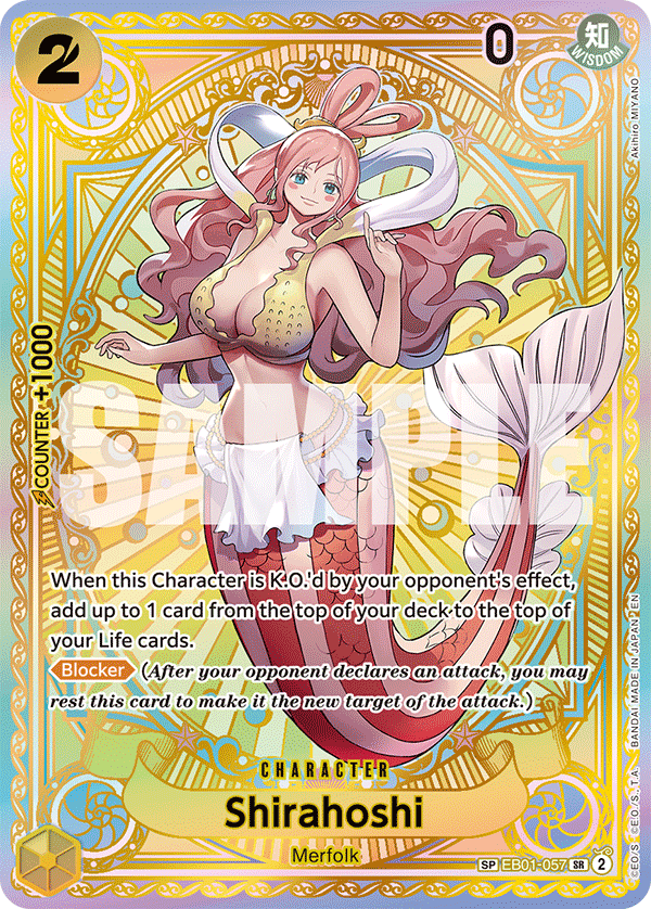 Shirahoshi EB01-057, the SP printing from EB-01 of the One Piece Card Game