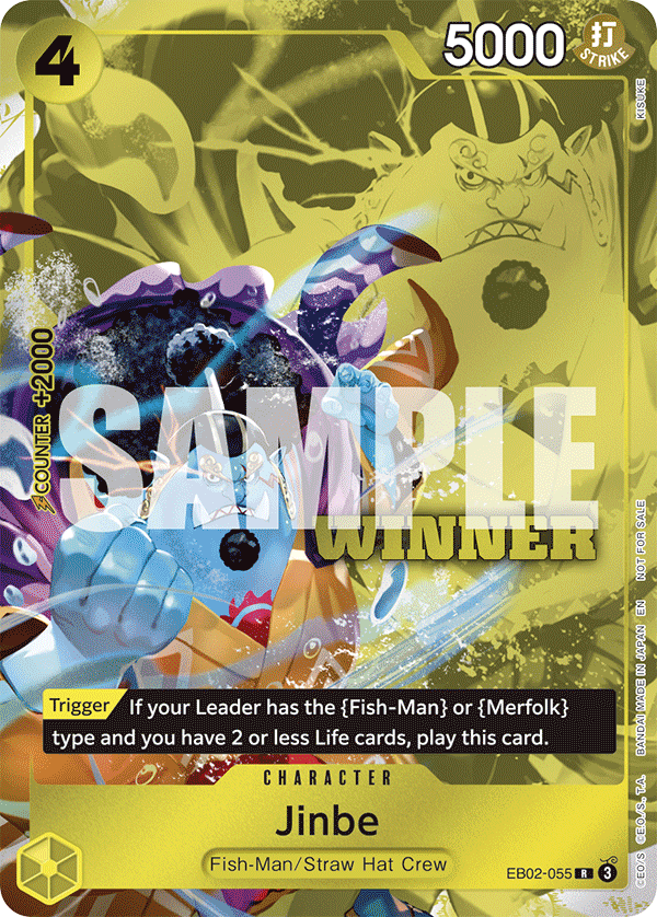 Jinbe EB02-055, the R printing from EB-02 of the One Piece Card Game