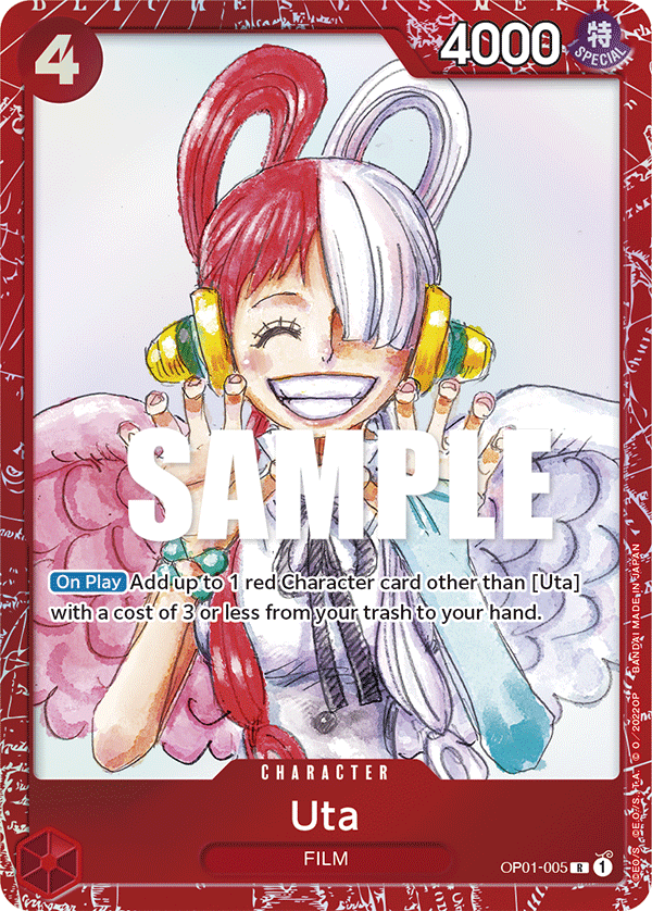 Uta OP01-005, the R printing from OP-01 of the One Piece Card Game