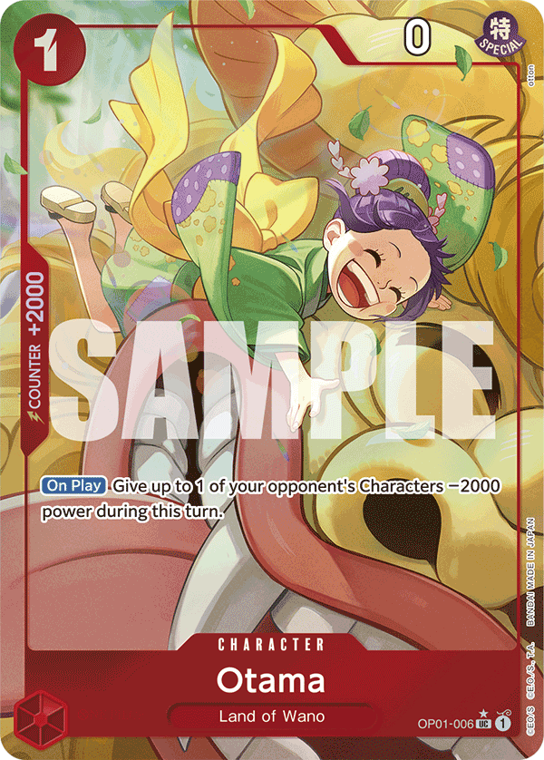 Otama OP01-006, the UC printing from OP-01 of the One Piece Card Game
