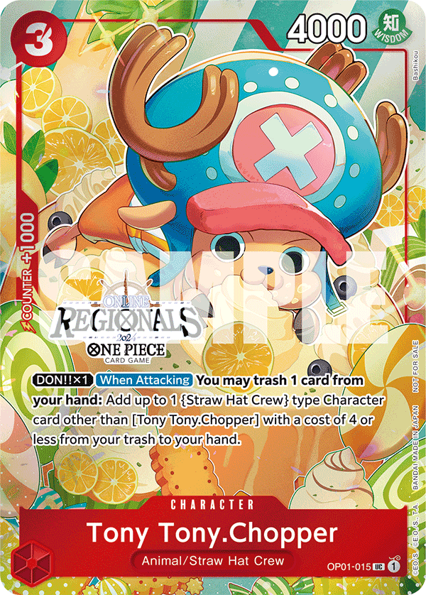 Tony Tony.Chopper OP01-015, the UC printing from OP-01 of the One Piece Card Game