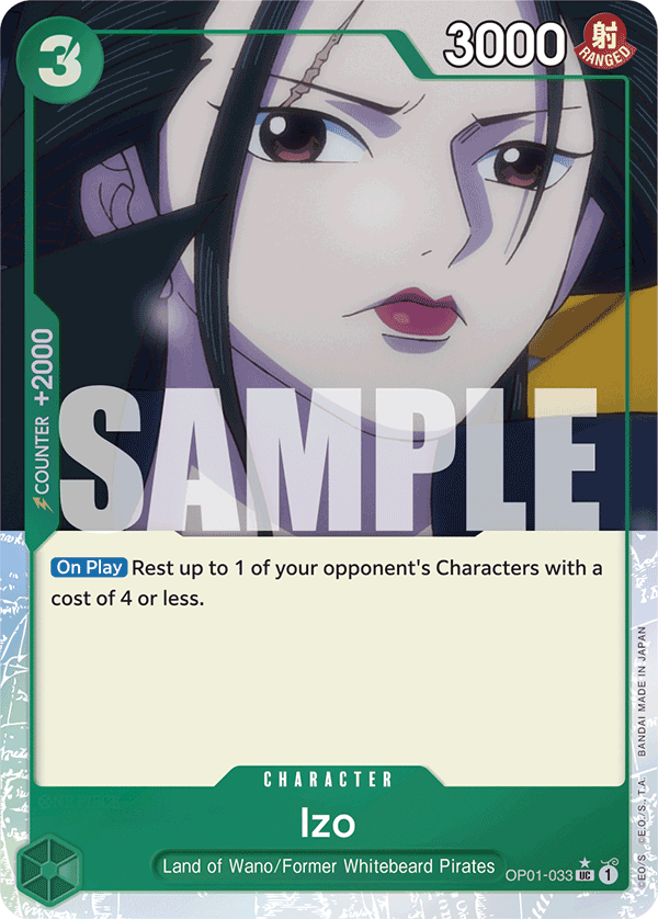Izo OP01-033, the UC printing from OP-01 of the One Piece Card Game