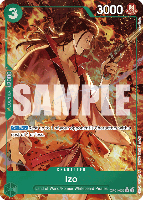 Izo OP01-033, the UC printing from OP-01 of the One Piece Card Game