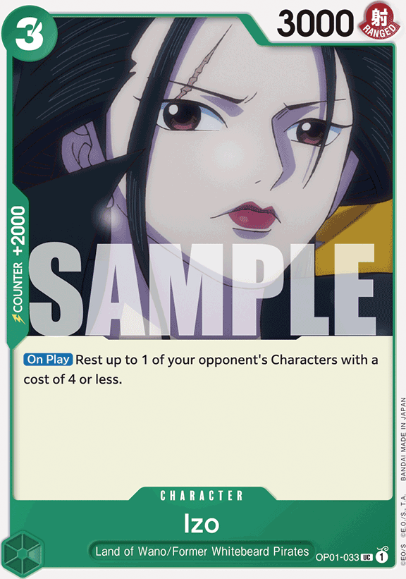 Izo OP01-033, the UC printing from OP-01 of the One Piece Card Game