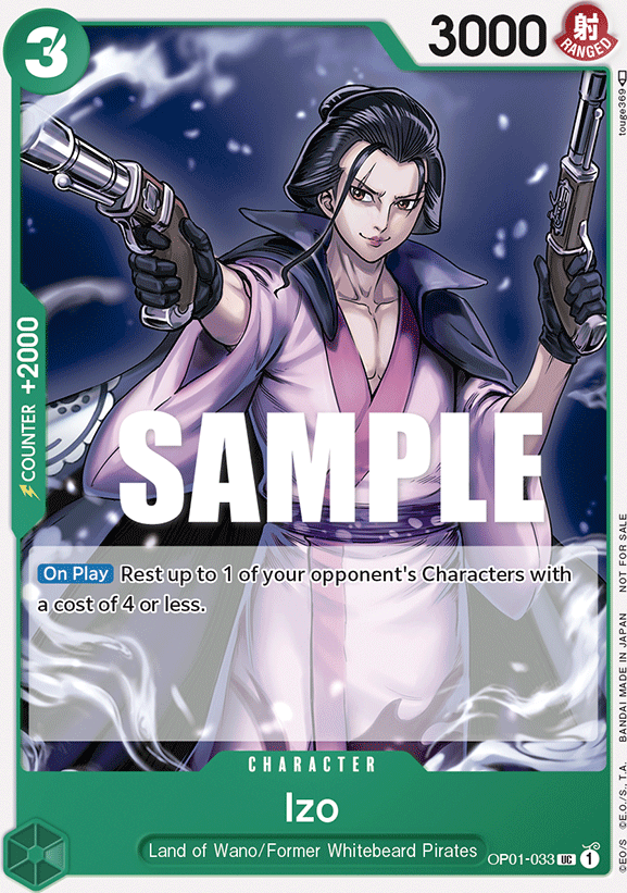 Izo OP01-033, the UC printing from OP-01 of the One Piece Card Game