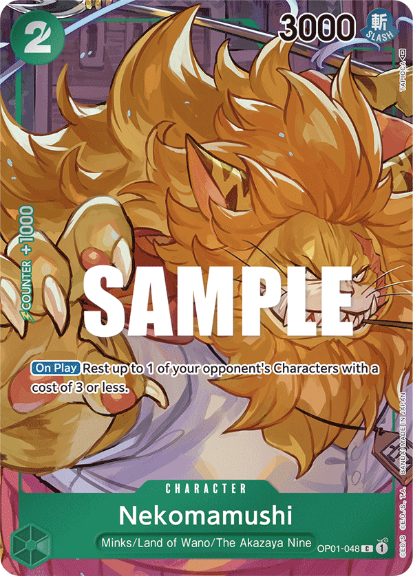 Nekomamushi OP01-048, the C printing from OP-01 of the One Piece Card Game