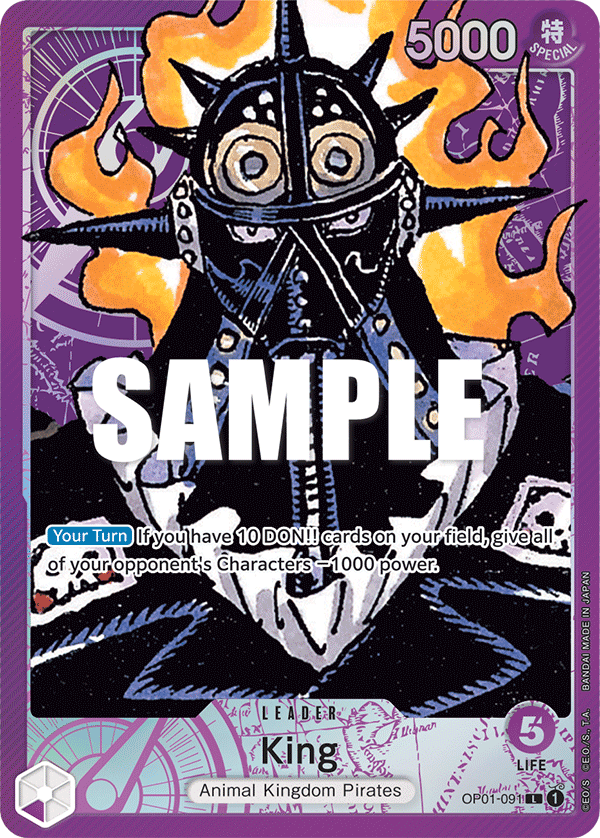 King OP01-091, the L printing from OP-01 of the One Piece Card Game