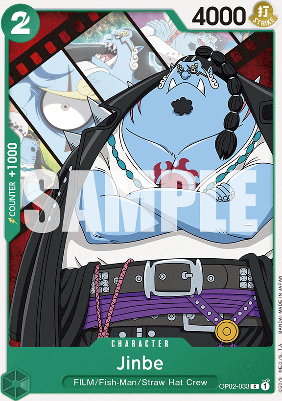 Jinbe OP02-033, the C printing from OP-02 of the One Piece Card Game