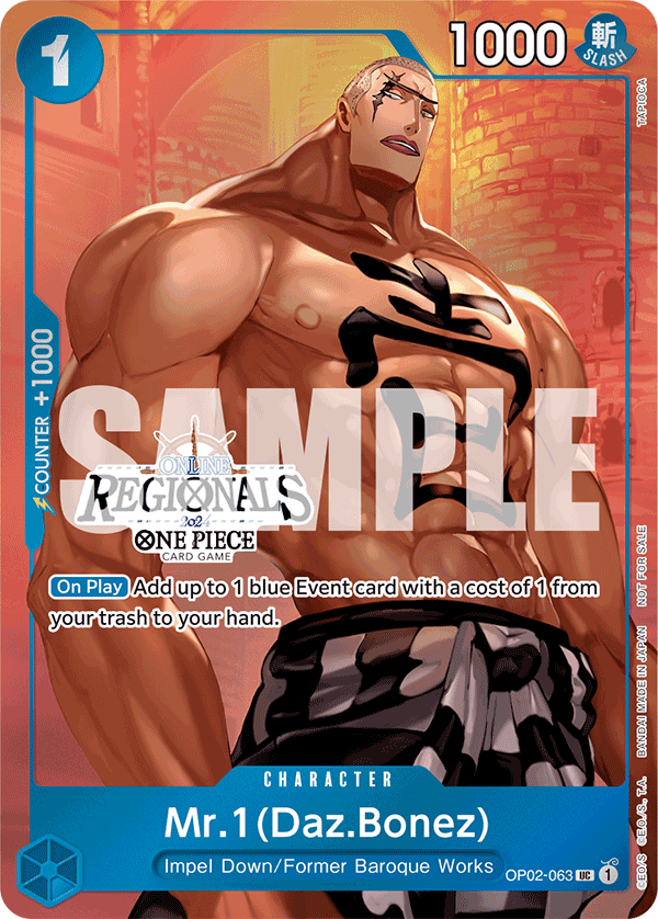 Mr.1 OP02-063, the UC printing from OP-02 of the One Piece Card Game