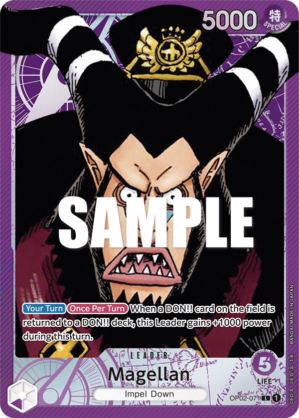 Magellan OP02-071, the L printing from OP-02 of the One Piece Card Game