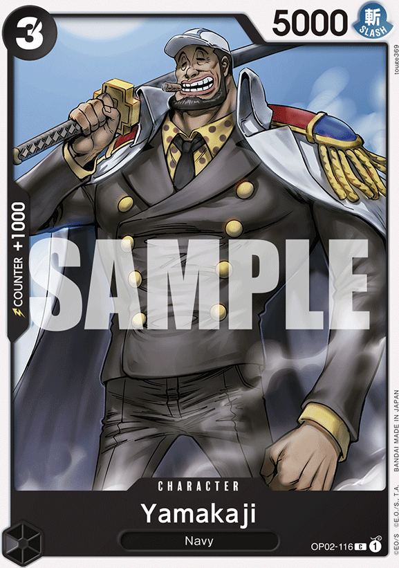 Yamakaji OP02-116, the C printing from OP-02 of the One Piece Card Game