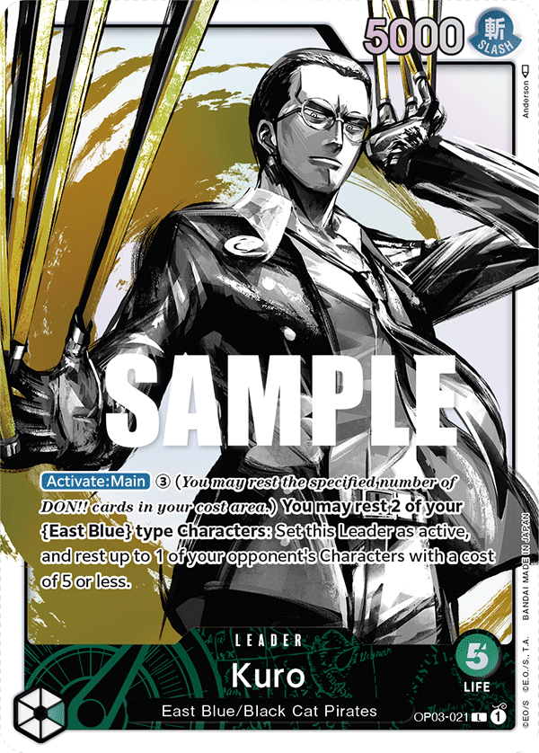 Kuro OP03-021, the L printing from OP-03 of the One Piece Card Game