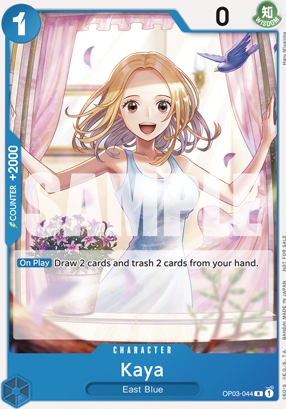 Kaya OP03-044, the R printing from OP-03 of the One Piece Card Game