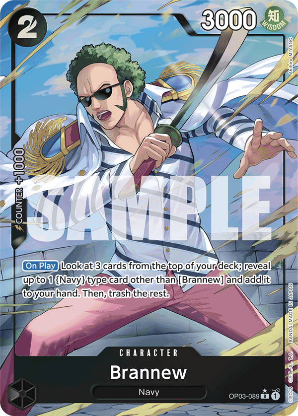 Brannew OP03-089, the R printing from OP-03 of the One Piece Card Game