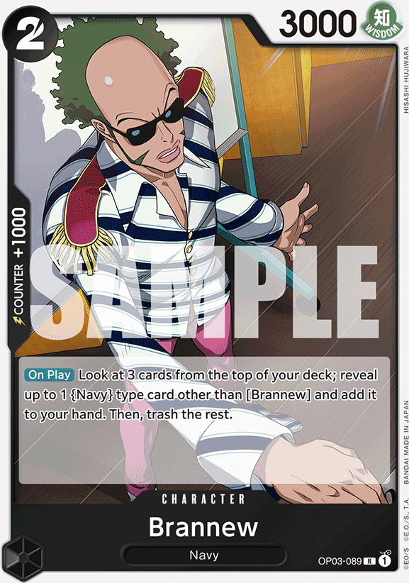 Brannew OP03-089, the R printing from OP-03 of the One Piece Card Game