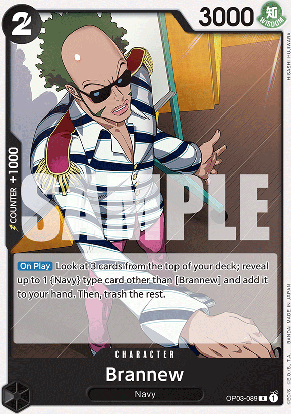 Brannew OP03-089, the R printing from OP-03 of the One Piece Card Game