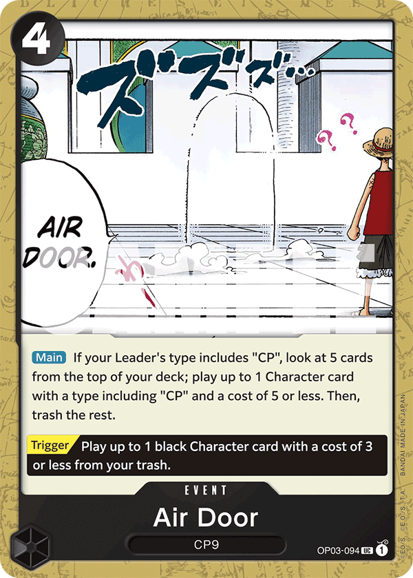 Air Door OP03-094, the UC printing from OP-03 of the One Piece Card Game