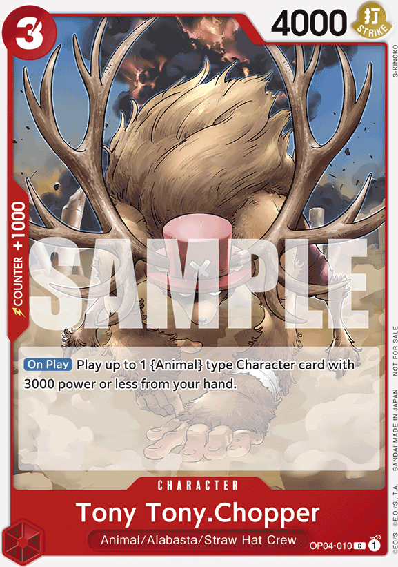 Tony Tony.Chopper OP04-010, the C printing from OP-04 of the One Piece Card Game