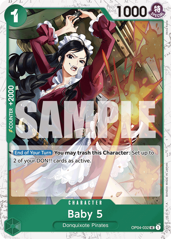 Baby 5 OP04-032, the UC printing from OP-04 of the One Piece Card Game